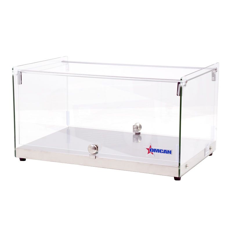 Omcan 44371, 22-inch Countertop Angled Front Glass Food Display Case, 35L Capacity