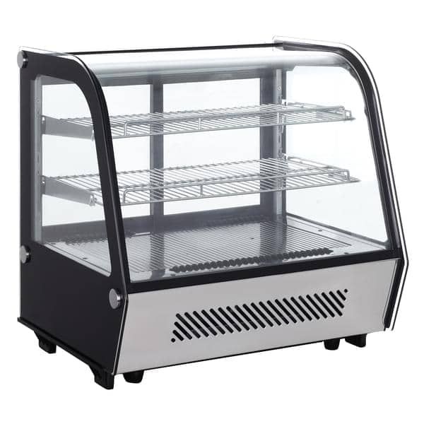 Admiral Craft BDRCTD-120, 28-inch Black Diamond Refrigerated Countertop Display Case, 4.2 Cu.Ft.
