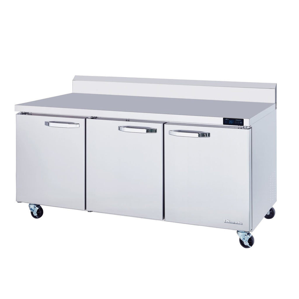 Blue Air BLUR72-WT-HC, 72-inch 3 Swing Doors Worktop Refrigerator, 20 Cu. Ft.