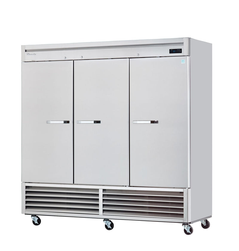 Blue Air ВЅR72-HC, 81-inch 3 Solid Door Bottom Mount Reach-In Refrigerator, 72 Cu. Ft.