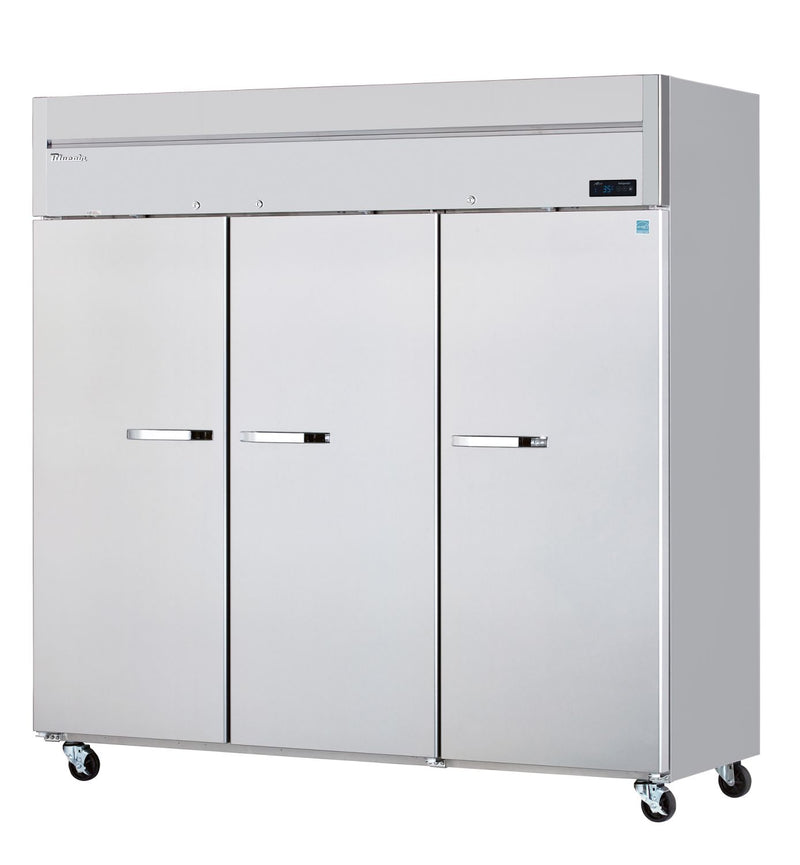 Blue Air BSR72T-HC, 81-inch 3 Solid Door Top Mount Reach-In Refrigerator, 81 Cu. Ft.