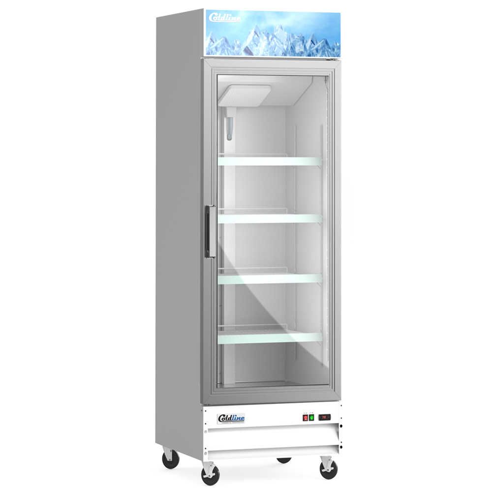 Coldline D12-W, 27-inch White Countertop Swing Door Merchandising Freezer