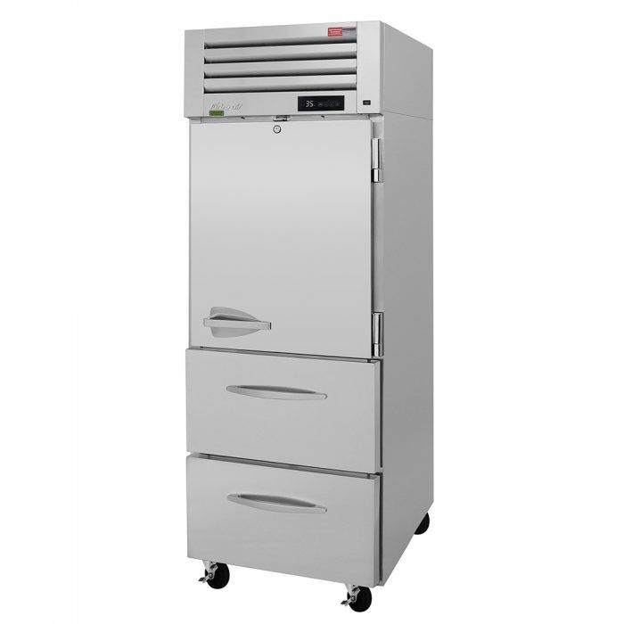 Turbo Air PRO-26R-D2-N 1 Solid Door Top Mount Reach-In Refrigerator, 2 Drawers