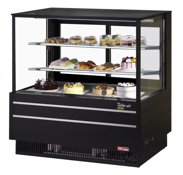 Turbo Air TCGB-48UF-B-N, 48-inch Glass Black Refrigerated Bakery Case