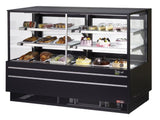 72-inch Glass Black Refrigerated Combo Bakery Case
