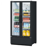 Turbo Air TGM-35DHB-N, 2 Swing Glass Doors Full Height Merchandiser, Black