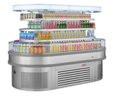 Turbo Air TIOM-48RSRS-N, 96-inch Oval Island Display Case, Stainless Steel Self-Serve Merchandiser