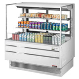 Turbo Air TOM-48L-UFD-W-3S-N, 46-inch 2 Shelf Low Profile White Open Display Case, Rear Sliding Door