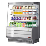Turbo Air TOM-50MS-N, 50-inch Medium Open Display Vertical Merchandiser, Stainless Steel
