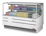 Turbo Air TOM-60L-UF-W-2S-N, 58-inch Horizontal Low Profile White Open Display Case, 1 Shelf