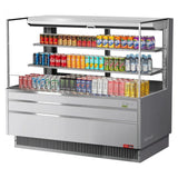Turbo Air TOM-60L-UFD-S-3S-N, 58-inch 2 Shelf Low Profile Open Display Case, Rear Sliding Doors