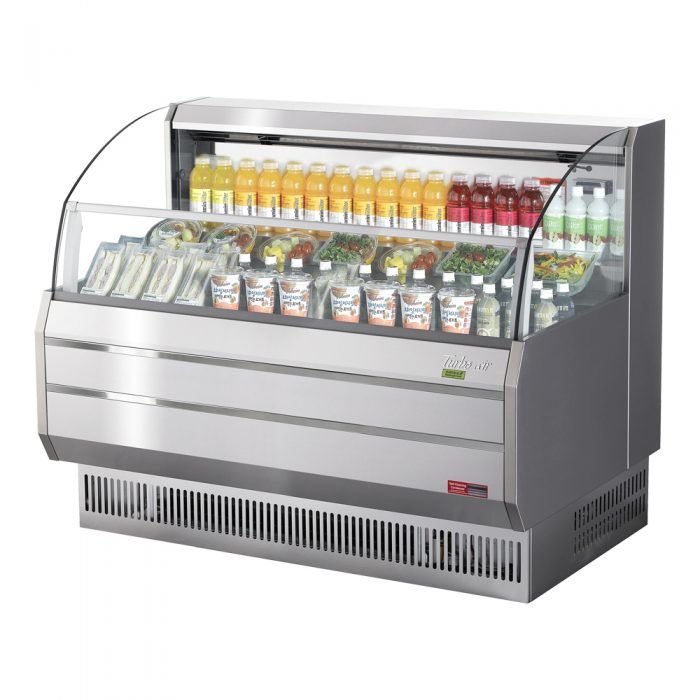 Turbo Air TOM-60SS-N 63-Inch Horizontal Stainless Steel Open Display Merchandiser, Slim-Line