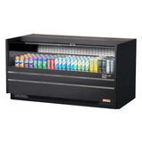 Turbo Air TOM-60UC-B-N 60-inch Low Profile Black Open Display Merchandiser, Solid Side Panel