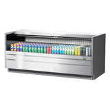 Turbo Air TOM-72UC-S-N 72-inch Low Profile Stainless Steel Open Display Merchandiser, Solid Side Panel