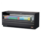 Turbo Air TOM-72UC-B-N 72-inch Low Profile Black Open Display Merchandiser, Solid Side Panel