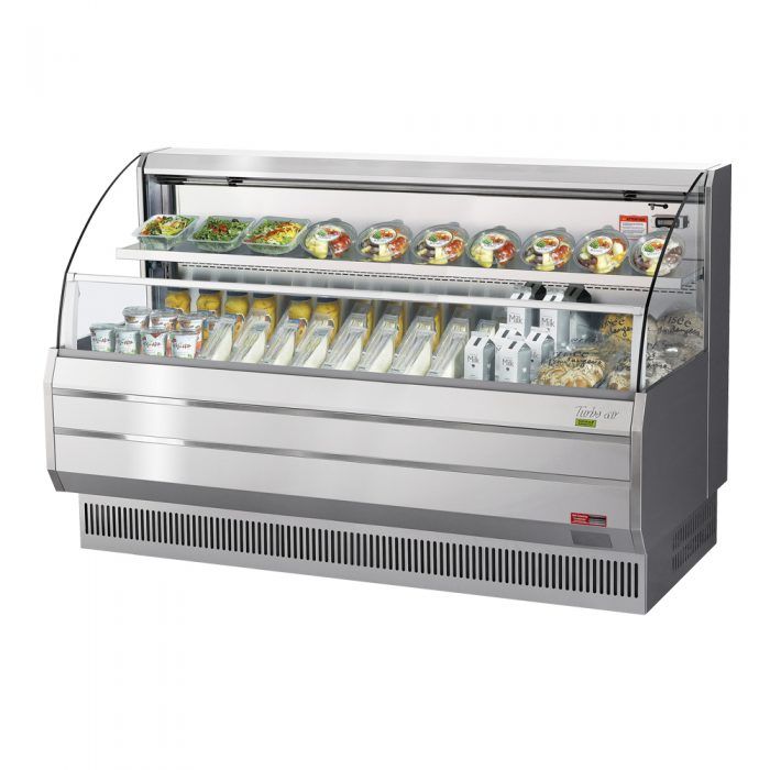 Turbo Air TOM-75LS-N 75-Inch Horizontal Stainless Steel Open Display Merchandiser, Low Profile