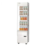 Turbo Air TOM20-75N-W 20-Inch Vertical White Open Display Merchandiser, Slim-Line, 4 Shelves