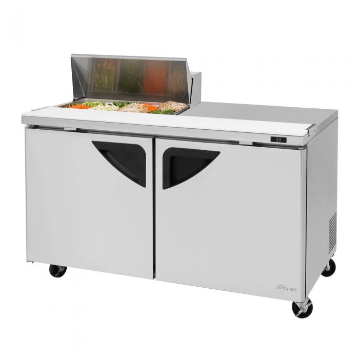 TST-60SD-08S-N, 2 Solid Door Sandwich/Salad Unit