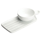 WDP016-103 - 11-5/8" x 4-3/4" Porcelain Sandwich Set, Bright White,12 sets/case