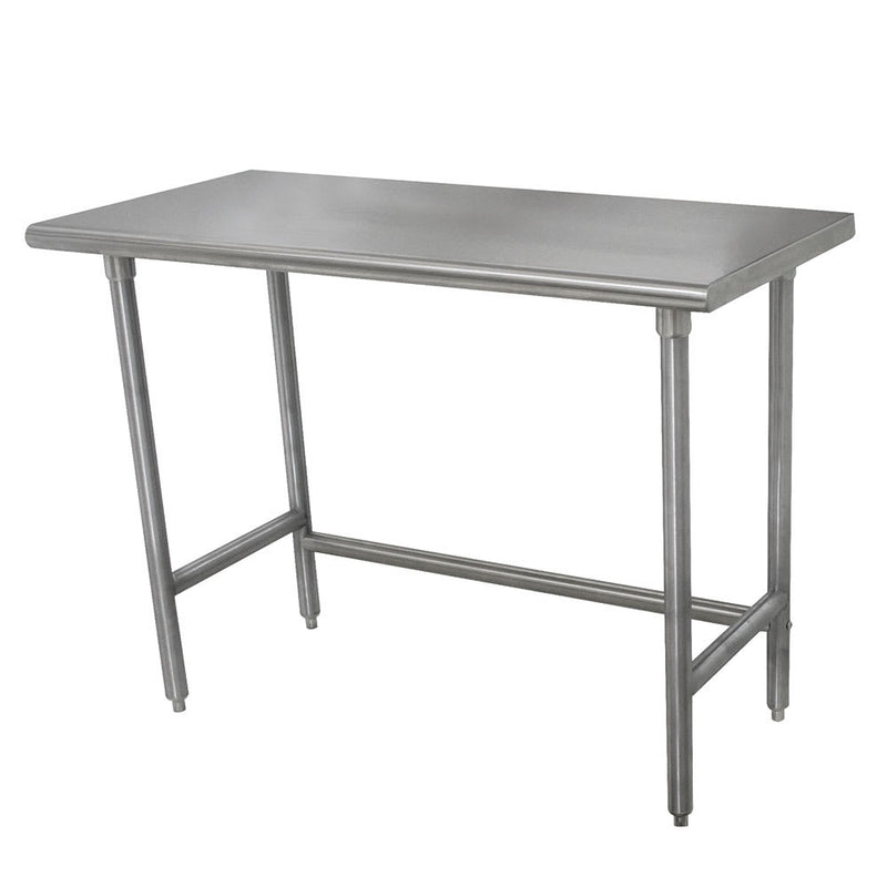 Advance Tabco TELAG-240 30" 16 ga Work Table w/ Open Base & 430 Series Stainless Steel Flat Top