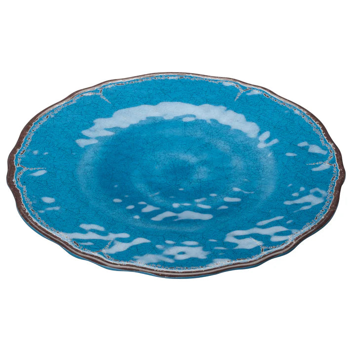 WDM001-402 - 11"Dia Melamine Hammered Plate, Blue, 24pcs/case