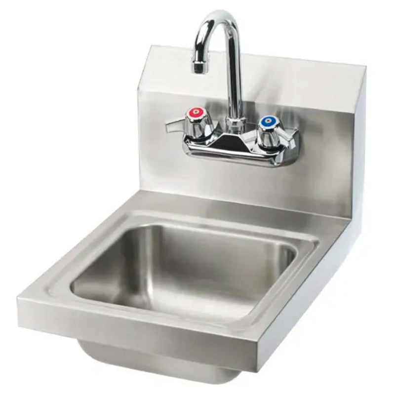 Splash HS-GF-9-9-5 Wall Mount Commercial Hand Sink w/ 9"L x 11"W x 5"D Bowl, Gooseneck Faucet