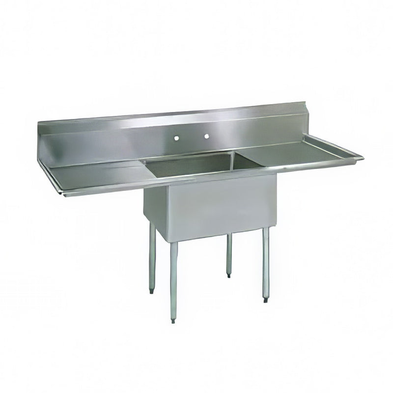 BK Resources BKS-1-18-12-18T 54" 1 Compartment Sink w/ 18"L x 18"W Bowl, 12" Deep