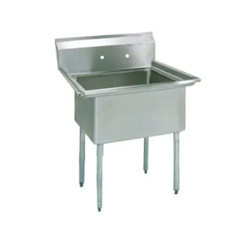 BK Resources BKS-1-24-14 29" 1 Compartment Sink w/ 24"L x 24"W Bowl, 14" Deep