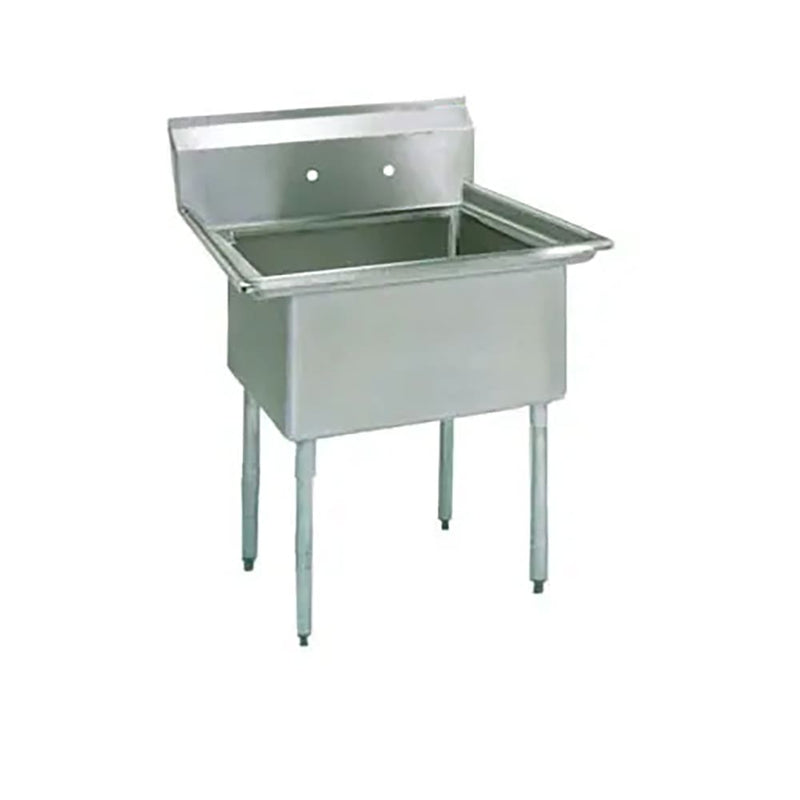 BK Resources BKS-1-24-14 29" 1 Compartment Sink w/ 24"L x 24"W Bowl, 14" Deep
