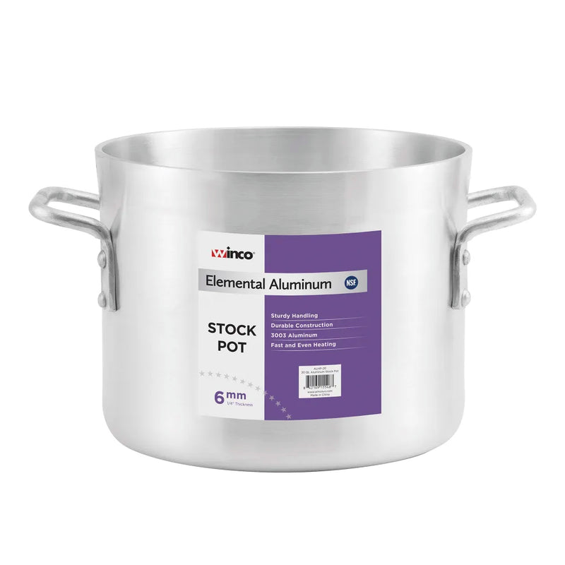 Winco ALHP-24 24 qt Aluminum Stock Pot