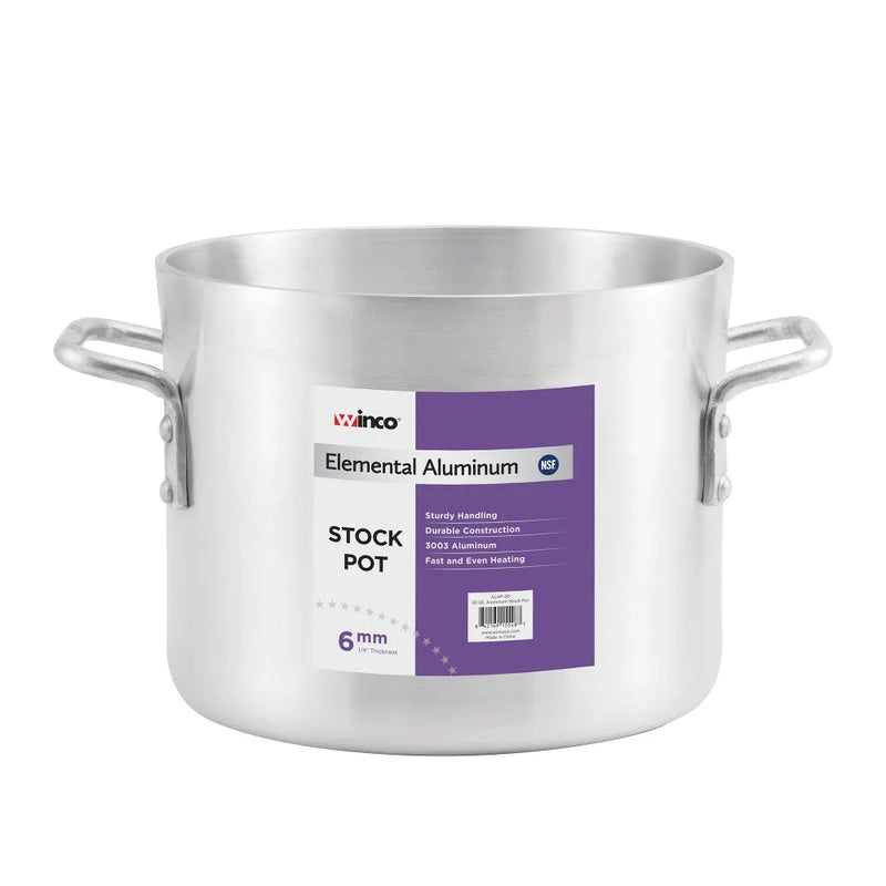 Winco ALHP-40 40 qt Aluminum Stock Pot