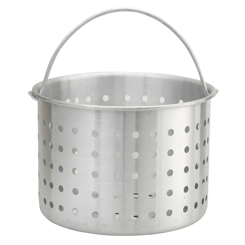 Winco ALSB-60 60 qt Aluminum Steamer Basket, 15" dia., 15"H