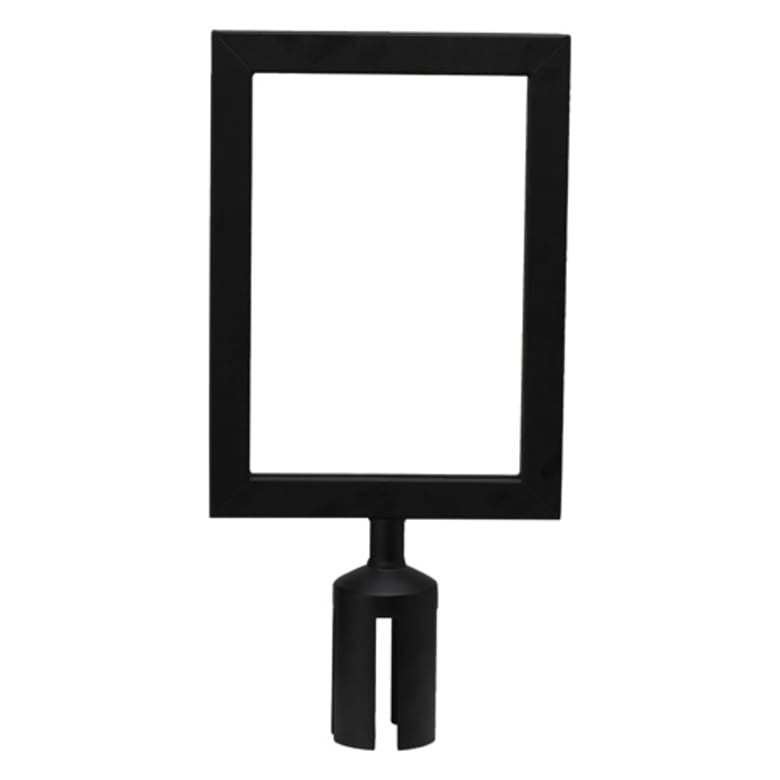 Winco CGSF-12K Sign Frame for CGS-38K Stanchion, Black