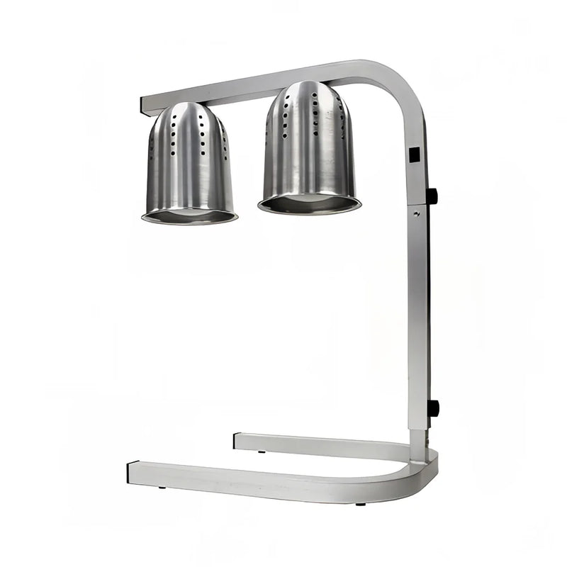 Winco EHL-2 2 Bulb Heat Lamp w/ Adjustable Arm, Aluminum, 120v