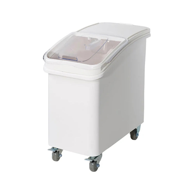 Winco IB-27 Ingredient Bin - 27 Gallon Capacity, Clear Lid/White Base