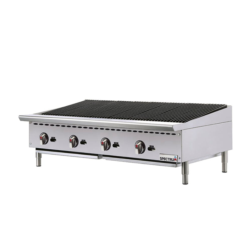 Cecilware Pro CCP48 48" Countertop Gas Charbroiler w/ Cast Iron Grates, (4) Burner