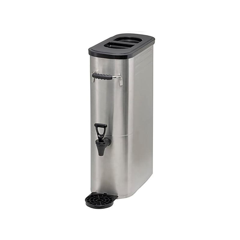 Winco SSBD-3 3 gal Narrow Iced Tea Dispenser w/ Handles, Stainless Steel