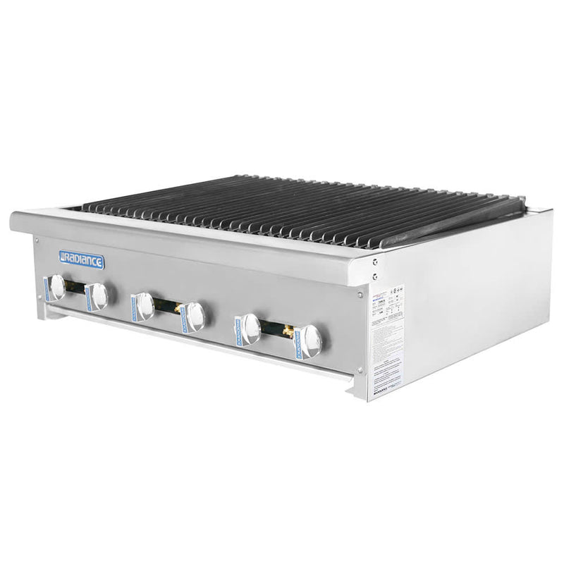 36" Countertop Charbroiler w/ Manual Controls, Natural Gas