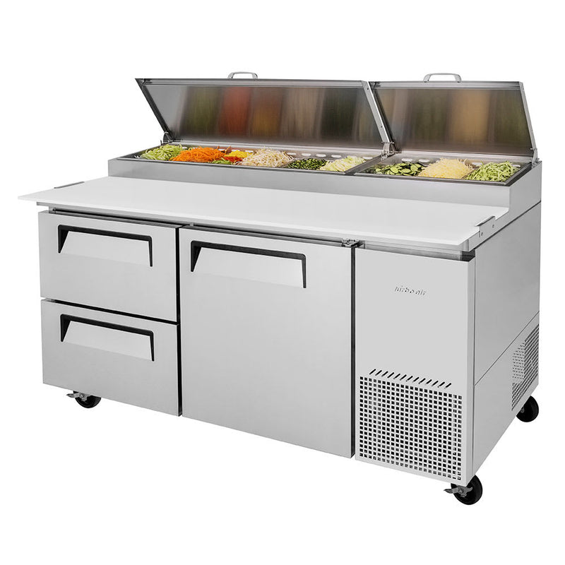 Turbo Air TPR-67SD-D2-N 67" Pizza Prep Table w/ Refrigerated Base, 115v