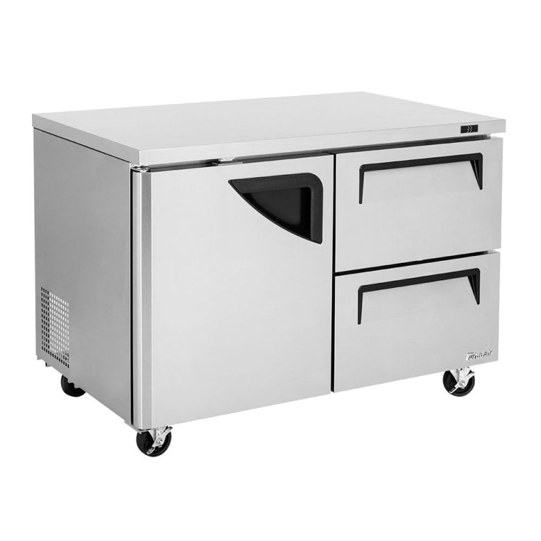 Turbo Air TUR-48SD-D2-N 48 1/4" W Undercounter Refrigerator w/ (2) Sections, (1) Door & (2) Drawers, 115v