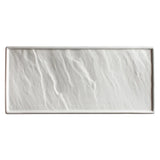 WDP001-203 - Calacatta Porcelain Rectangular Platter, Creamy White - 13-7/8