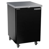Beverage Air BB24HC-1-B 24" Bar Refrigerator - 1 Swinging Solid Door, Black, 115v