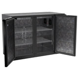 Beverage Air BB48HC-1-B 48" Bar Refrigerator - 2 Swinging Solid Doors, Black, 115v
