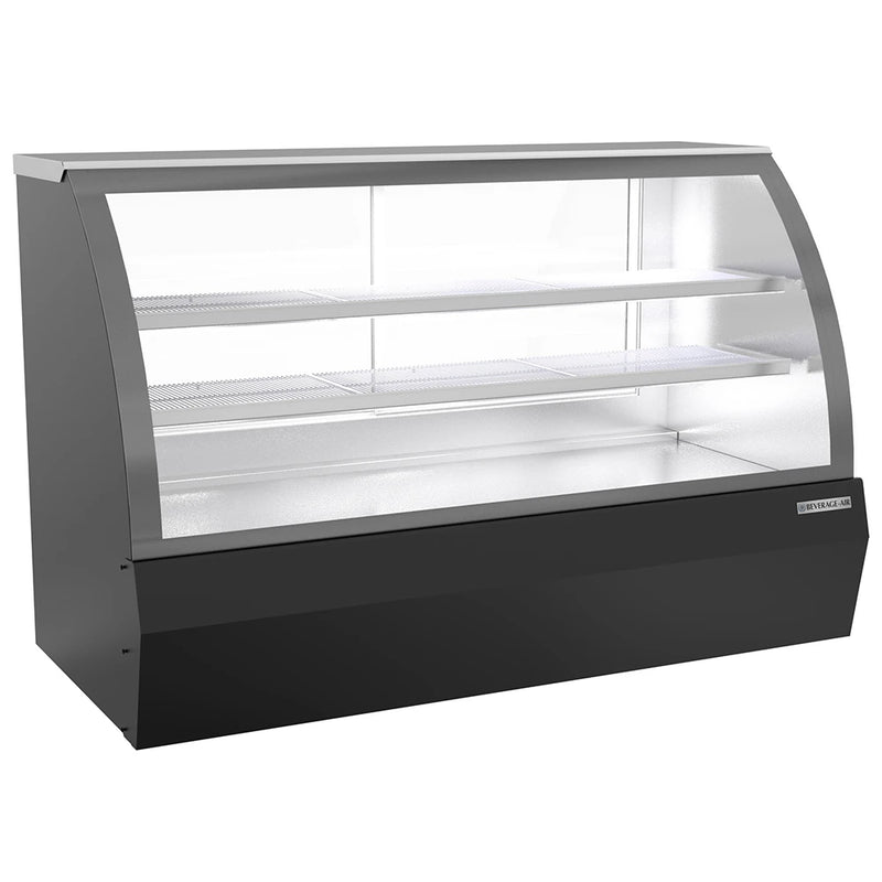 Beverage-Air CDR6HC-1-B 73 11/16" Full Service Deli Case w/ Curved Glass - (3) Levels, 120v