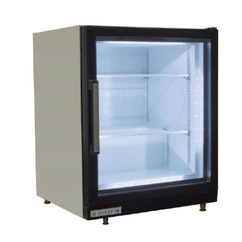 Beverage Air CF3HC-1-W 23 7/10" One Section Display Freezer w/ Swing Door - Rear Mount Compressor, White, 115v