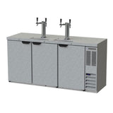 Beverage Air DD72HC-1-S 72" Kegerator Beer Dispenser w/ (3) Keg Capacity - (2) Column, Stainless, 115v