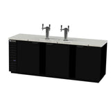 Beverage Air DD94HC-1-B 95" Kegerator Beer Dispenser w/ (5) Keg Capacity - (2) Column, Black, 115v