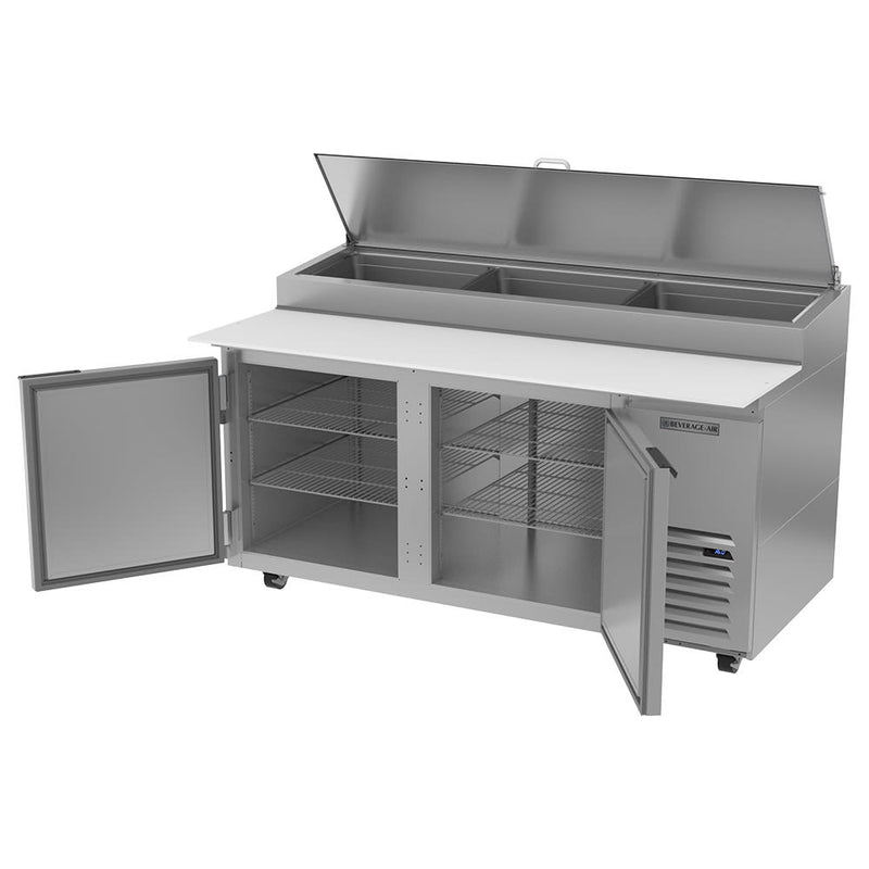 Beverage Air DP67HC 67" Pizza Prep Table w/ Refrigerated Base, 115v