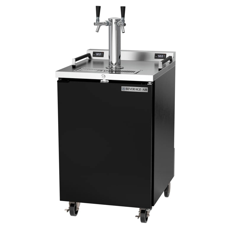 Beverage Air DZ24-1-B 24" Kegerator Beer Dispenser w/ (1) Keg Capacity - (1) Column, Black, 115v