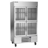 Beverage Air HBR44HC-1-HG 47" Two Section Reach In Refrigerator, (4) Left/Right Hinge Glass Doors, 115v